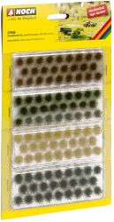 Noch - 07006 - Grasbüschel XL (dunkelgrün, mittelgrün, braun, gold-gelb, 104 Stück, 9 mm)