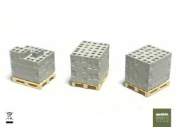 N-Train - 211044 - Betonblöcke auf Paletten - 3 Stück Fertigmodell