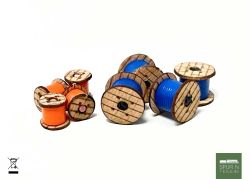 N-Train - 211074 - 8 Kabeltrommeln klein (4x 7,3 mm & 4x 4,70 mm) Fertigmodell