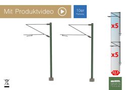 N-Train - 21514 - DB - H-Profilmasten - Re160 Ausleger: 22,5 mm - 10 Stück (215.14)