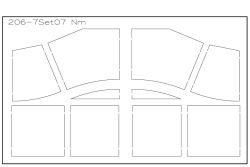 N-Tram - 206-7 Set 07A Nm - Straßenelemente Set 07 Asphalt, Nm, 2 Weichen (L+R) mit Gegenbogen