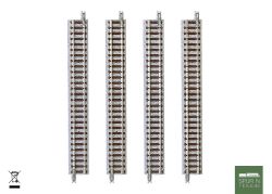 Tomix - 1806 / 971806 - 4 Gleise gerade mit Holzschwellen - je 158,8 mm