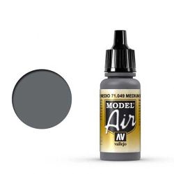 Vallejo Model Air - 71.049 - Seegrau mittel (Airbrush Farbe) 17 ml